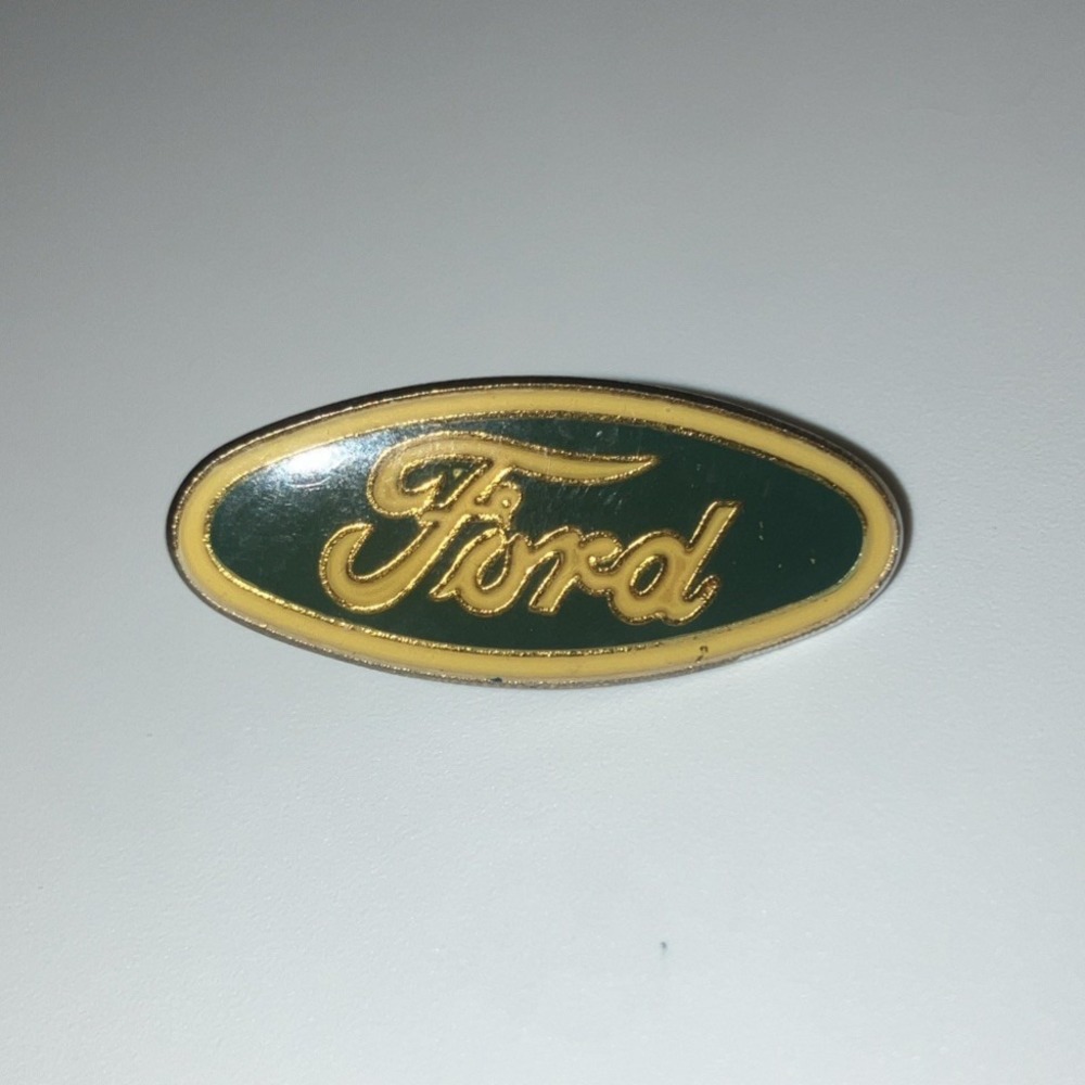 Vintage Ford Logo Automobile Maker Gold Tone Lapel Pin